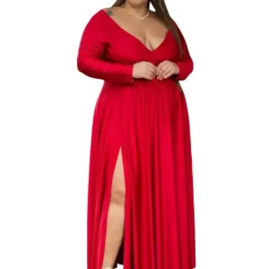 Vestido largo talla grande de noche