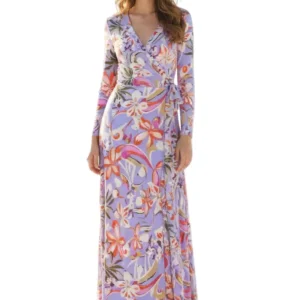 Vestido largo estampado femenino