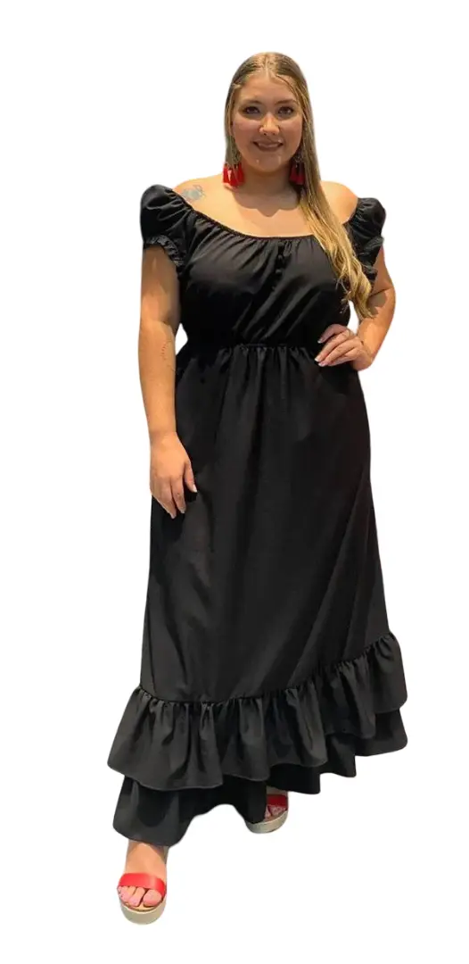 Vestido largo plus size evento formal - Imagen 3