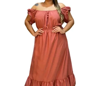 Vestido largo plus size evento formal