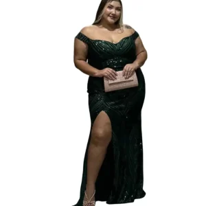 Vestido largo plus size para ocasiones especiales