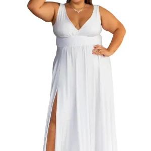 Vestido largo plus size para eventos