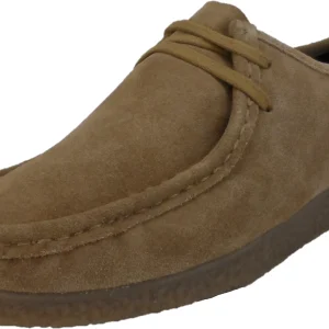 Roamers Mens Retro Camel Brown Walibee Style Real Suede Shoes