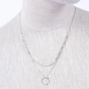 Ring Ring Necklace, Plateado