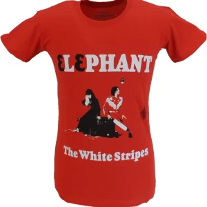 Mens Red Official The White Stripes Elephant T Shirt