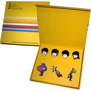 Official licensed The Beatles Yellow Submarine Metal Pin Badge Set