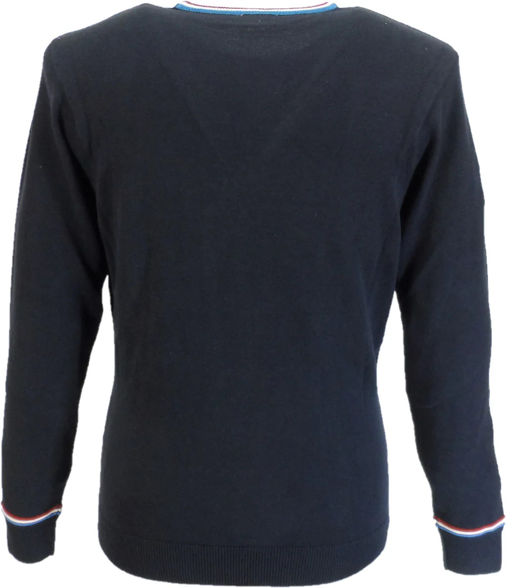 Gabicci Vintage Mens Navy Blue Marlon Jumper - Imagen 3