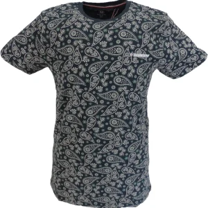 Lambretta Mens Navy Blue Paisley T-Shirt