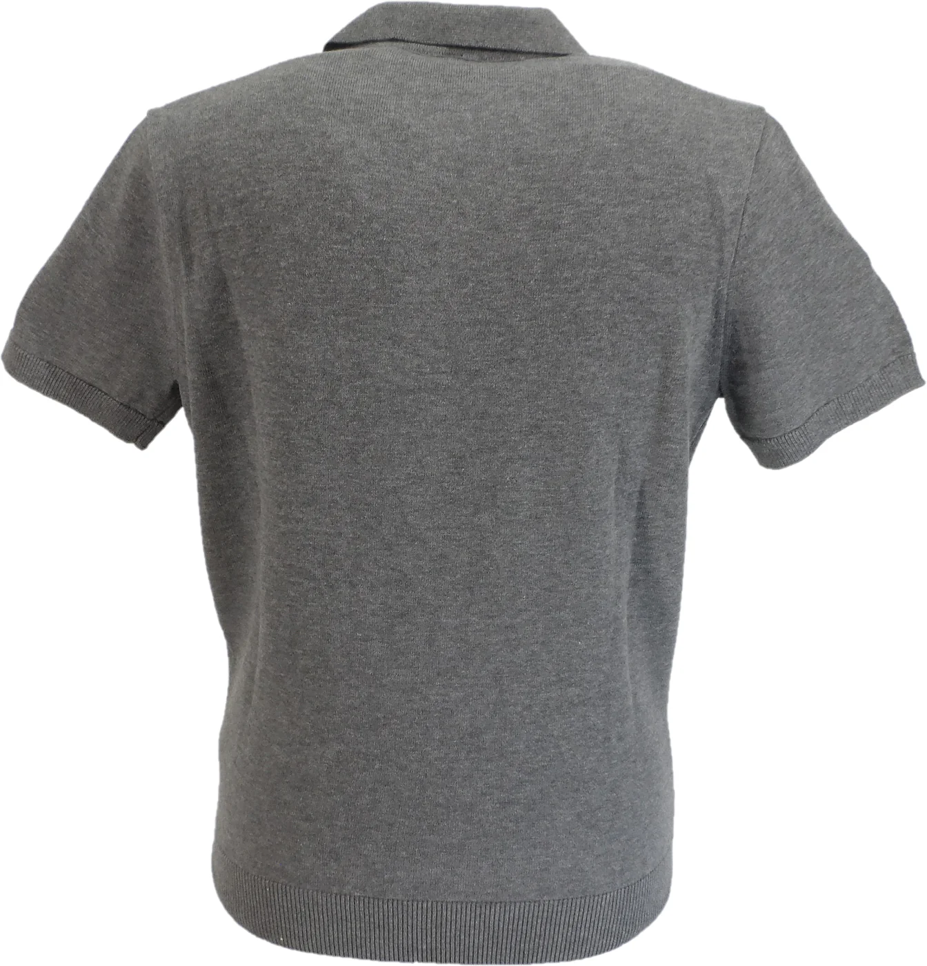 Gabicci Vintage Mens Grey Jackson Knitted Polo Shirt - Imagen 3