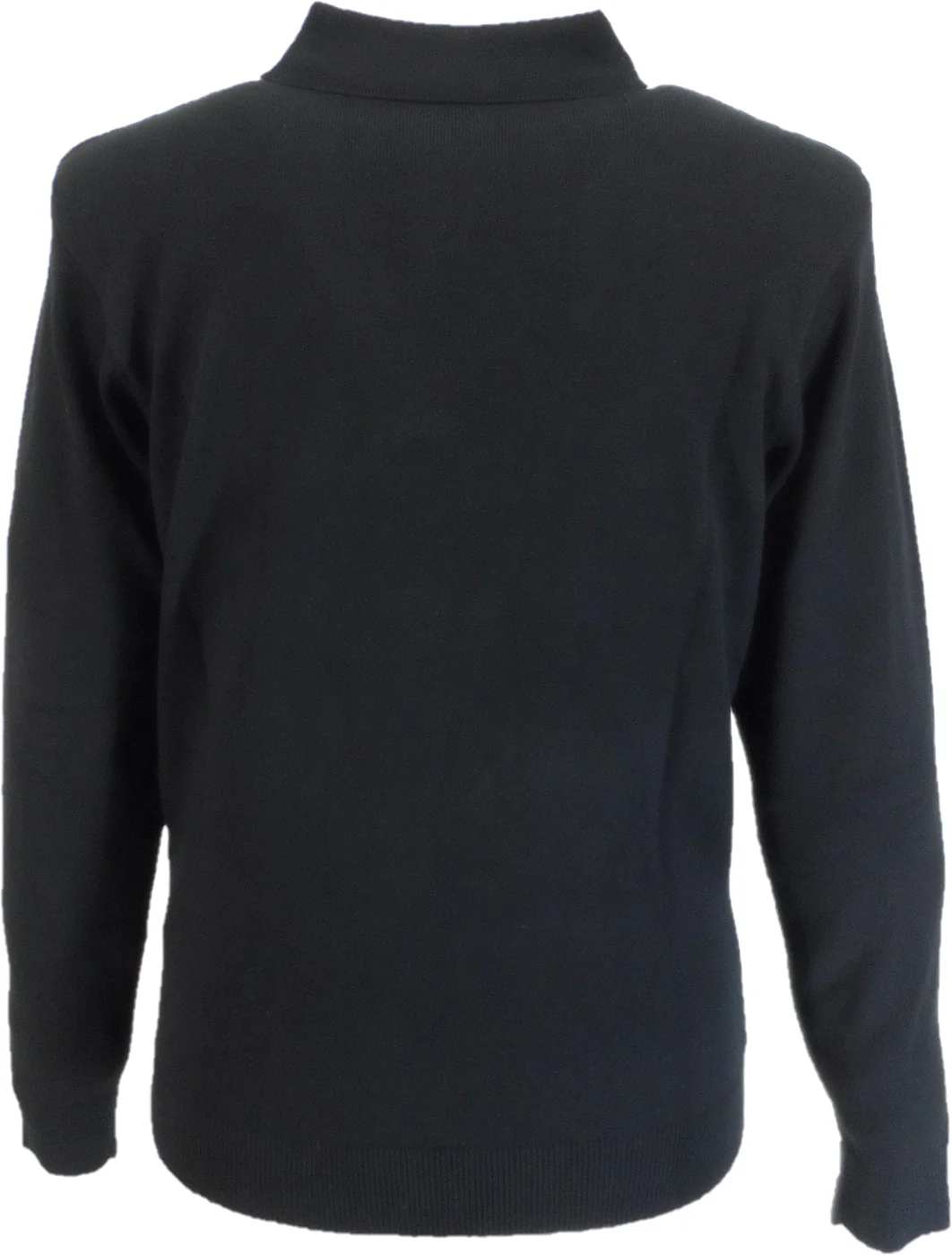 Gabicci Mens Black Searle Multi Stripe Knitted Polo - Imagen 3