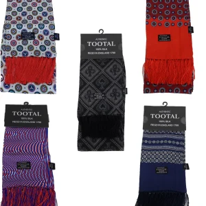 Tootal Mens Retro Geo Print 100% Silk Scarves