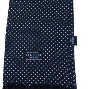 Tootal Black Pin Dot 100% Silk Scarf