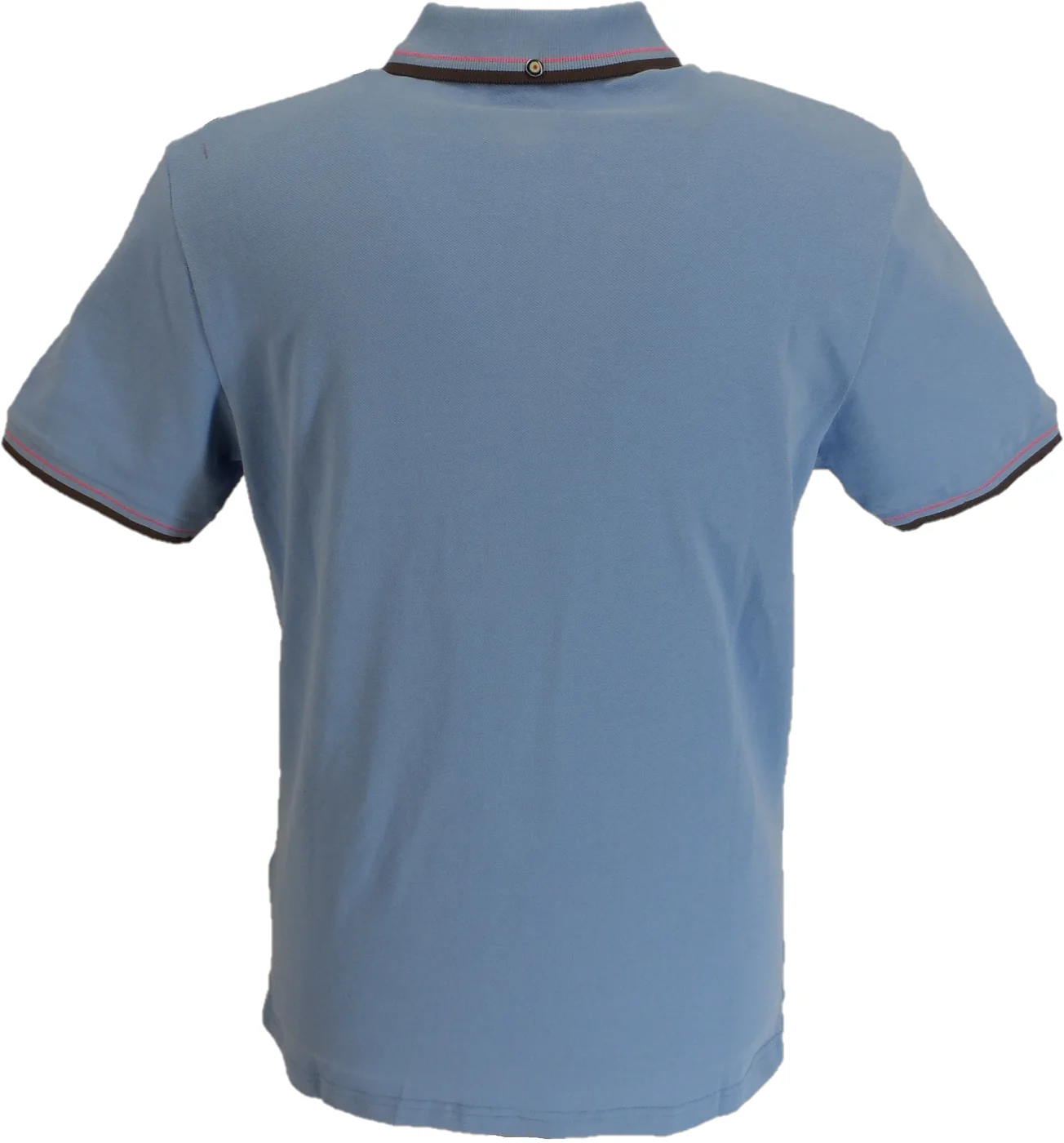 Ben Sherman Mens Pale Blue Signature 100% Cotton Polo Shirt - Imagen 3