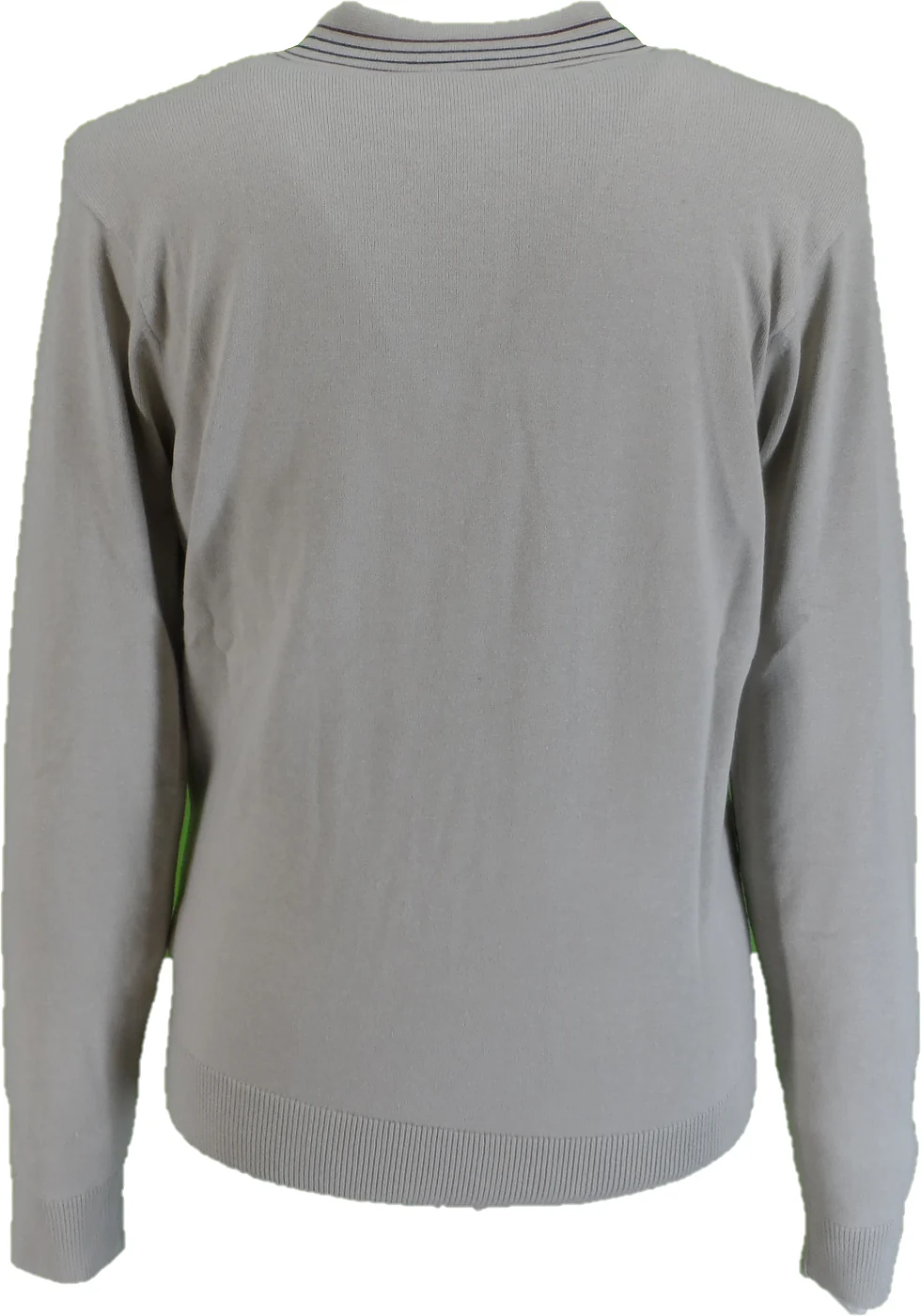 Gabicci Mens Linen Beige Textured Milton Retro Knitted Polo - Imagen 3