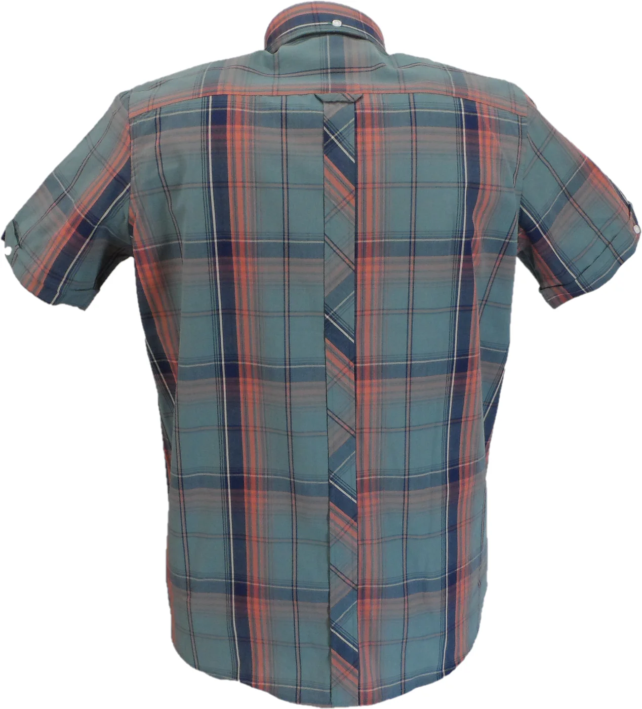 Trojan Mens Slate Big Check Short Sleeved Shirts and Pocket Square - Imagen 3