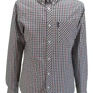 Ben Sherman Mens House Check Long Sleeved Shirts