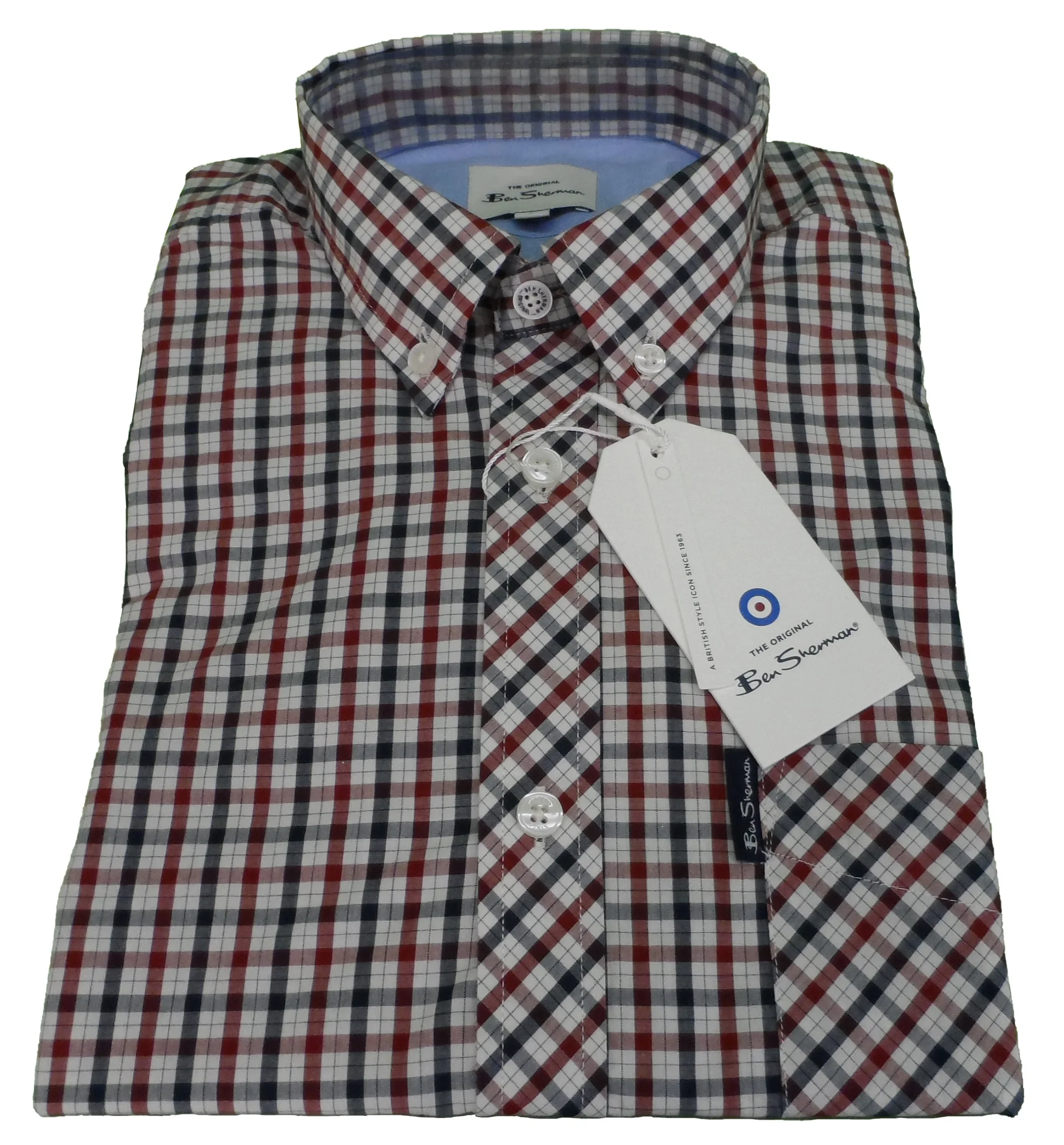 Ben Sherman Mens House Check Long Sleeved Shirts - Imagen 4