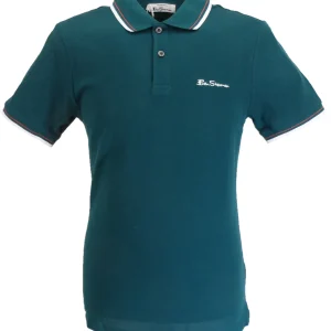 Ben Sherman Men's Signature Jade Green 100% Cotton Polo Shirt