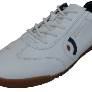 Mens Ben Sherman White Target Trainers