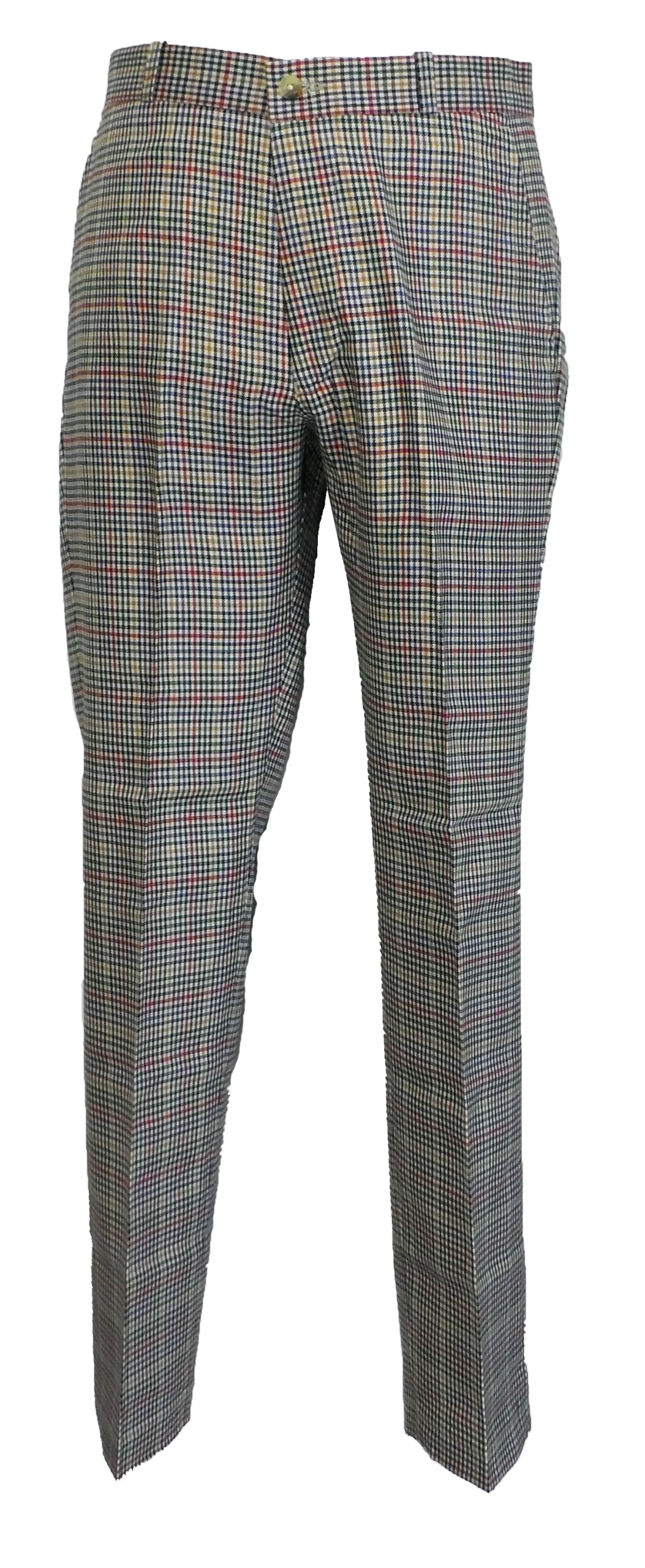 Relco Beige Tweed 60S 70S Retro Mod Vintage Sta Prest Trousers