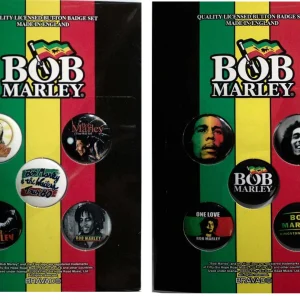 Bob Marley Button Badge 5 Pack Set