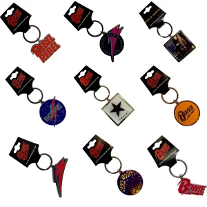 David Bowie Metal Key Rings