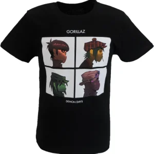Mens Black Official Gorillaz Demon Days T Shirt