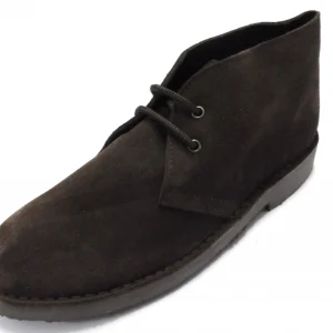 Roamers Dark Brown Retro 70s Mod Style Real Suede Desert Boots