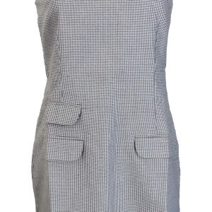 Relco Ladies Retro Mod Dogtooth Pinafore Tunic Dress