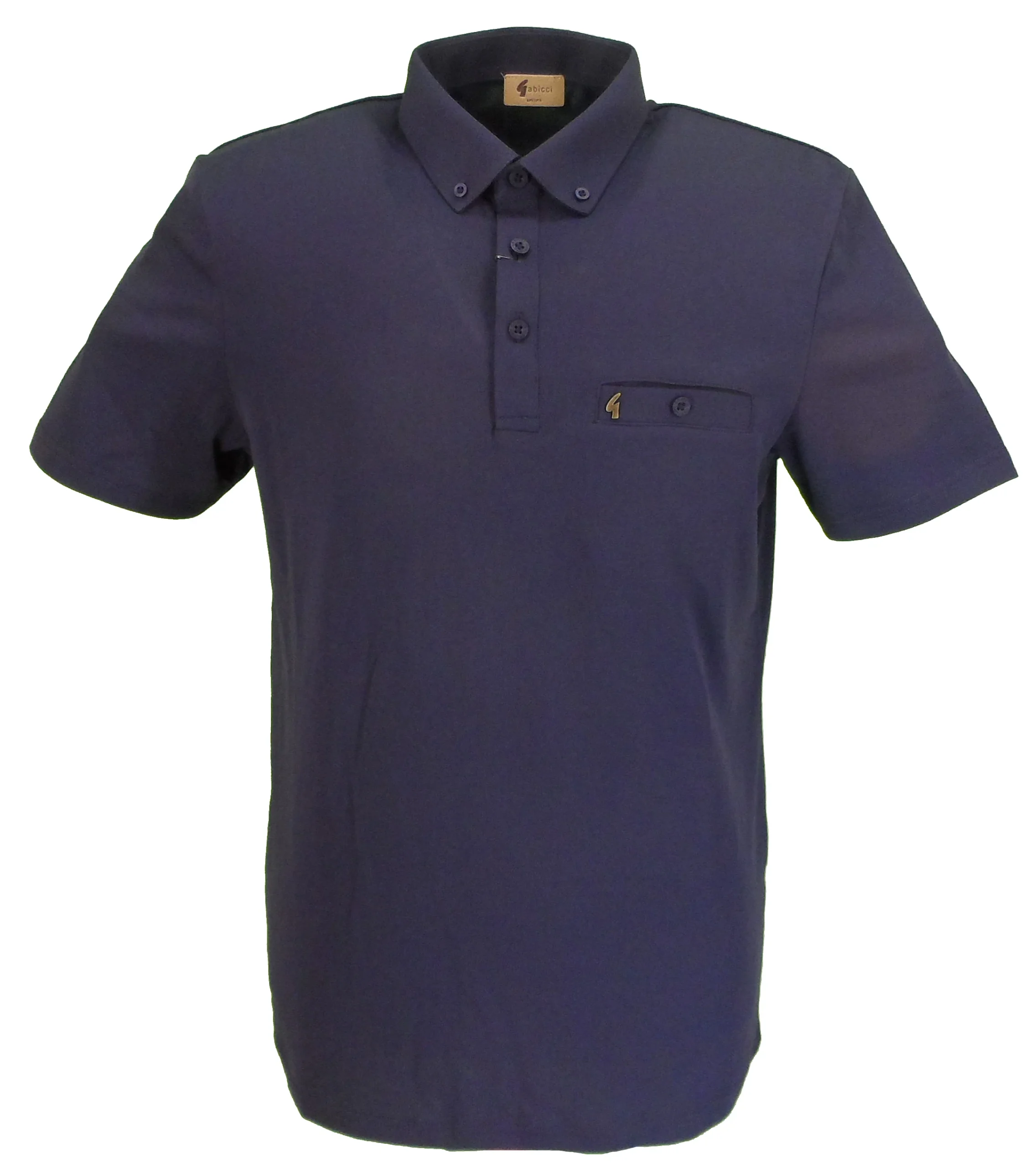 Gabicci Vintage Mens Navy Classic Polo Shirt
