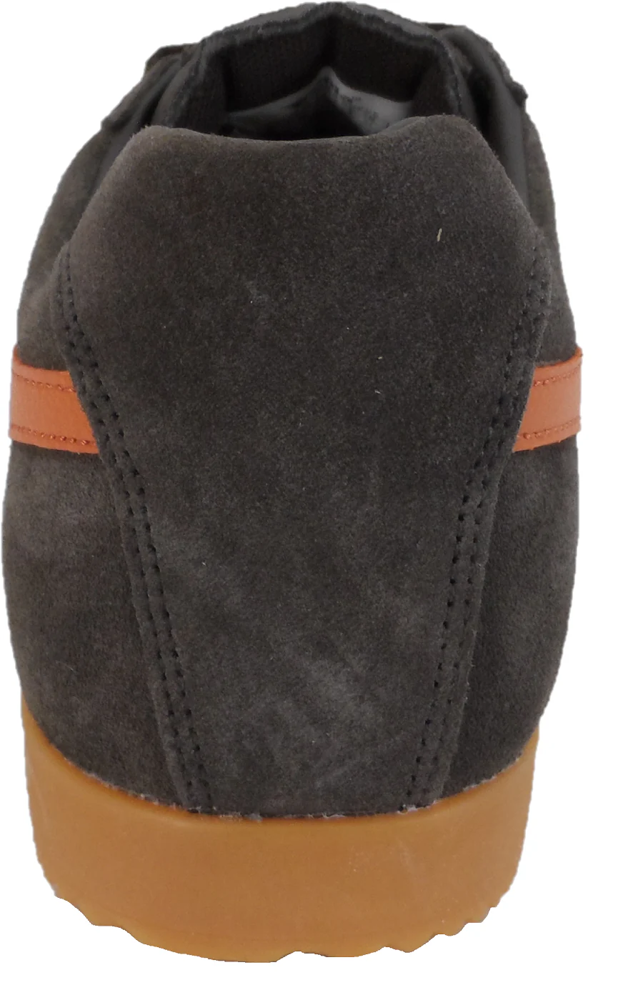 Gola Classics Dark Brown/Orange Harrier Trainers - Imagen 3