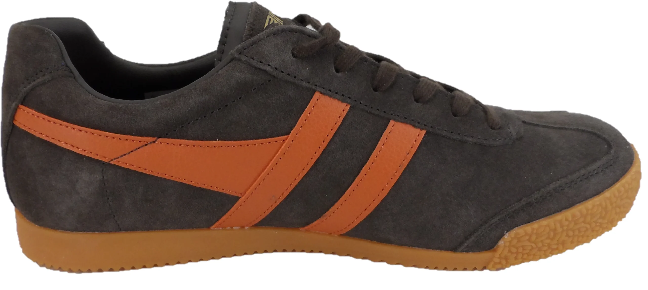 Gola Classics Dark Brown/Orange Harrier Trainers - Imagen 4