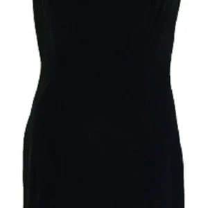 Hearts & Roses Womans Black Romance Velvet Wiggle Dress