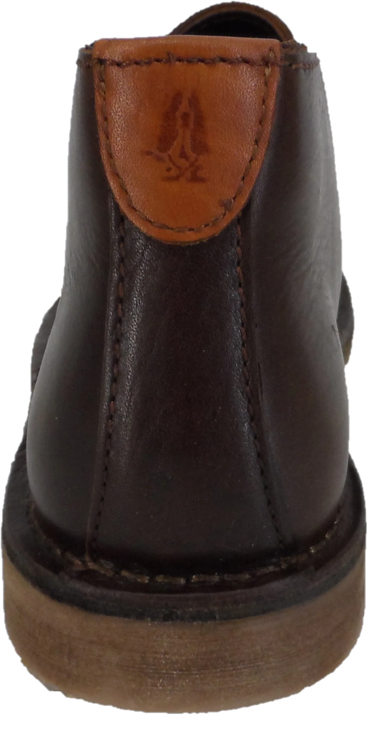Hush Puppies Mens Brown 2 Eyelet Leather Desert Boots - Imagen 4