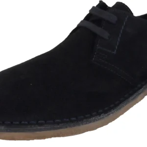 Hush Puppies Mens Navy Real Suede Desert Shoes