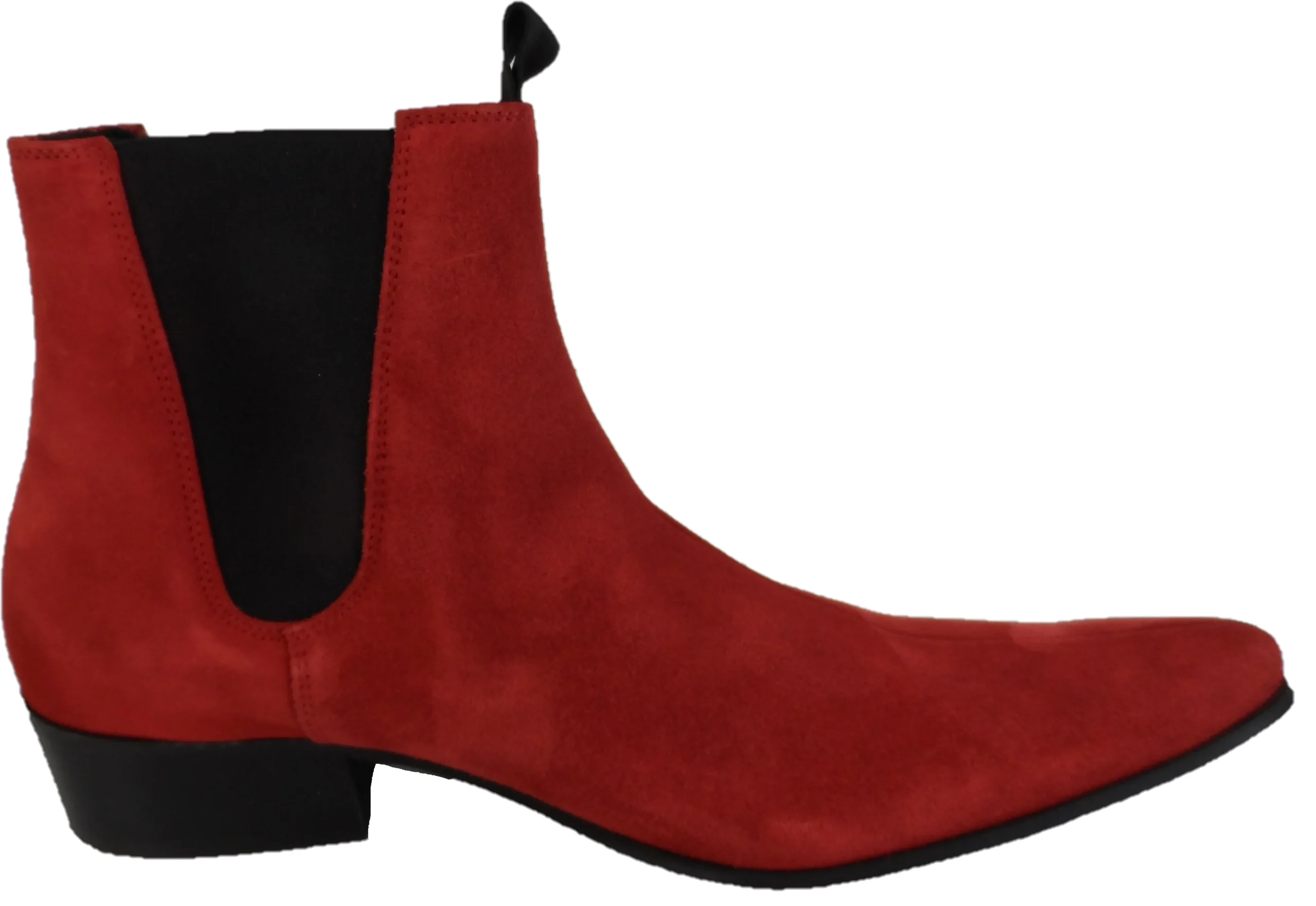 Ikon Original Red Real Suede Winklepicker Mod Beatle Boots - Imagen 5