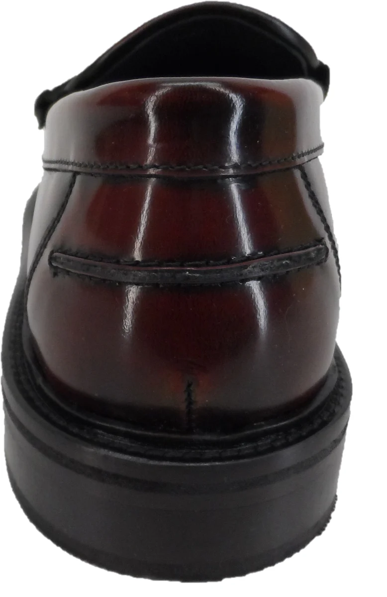 Ikon Original Oxblood Real Weave Retro,Ska,Northern Soul Tassel Loafers - Imagen 5