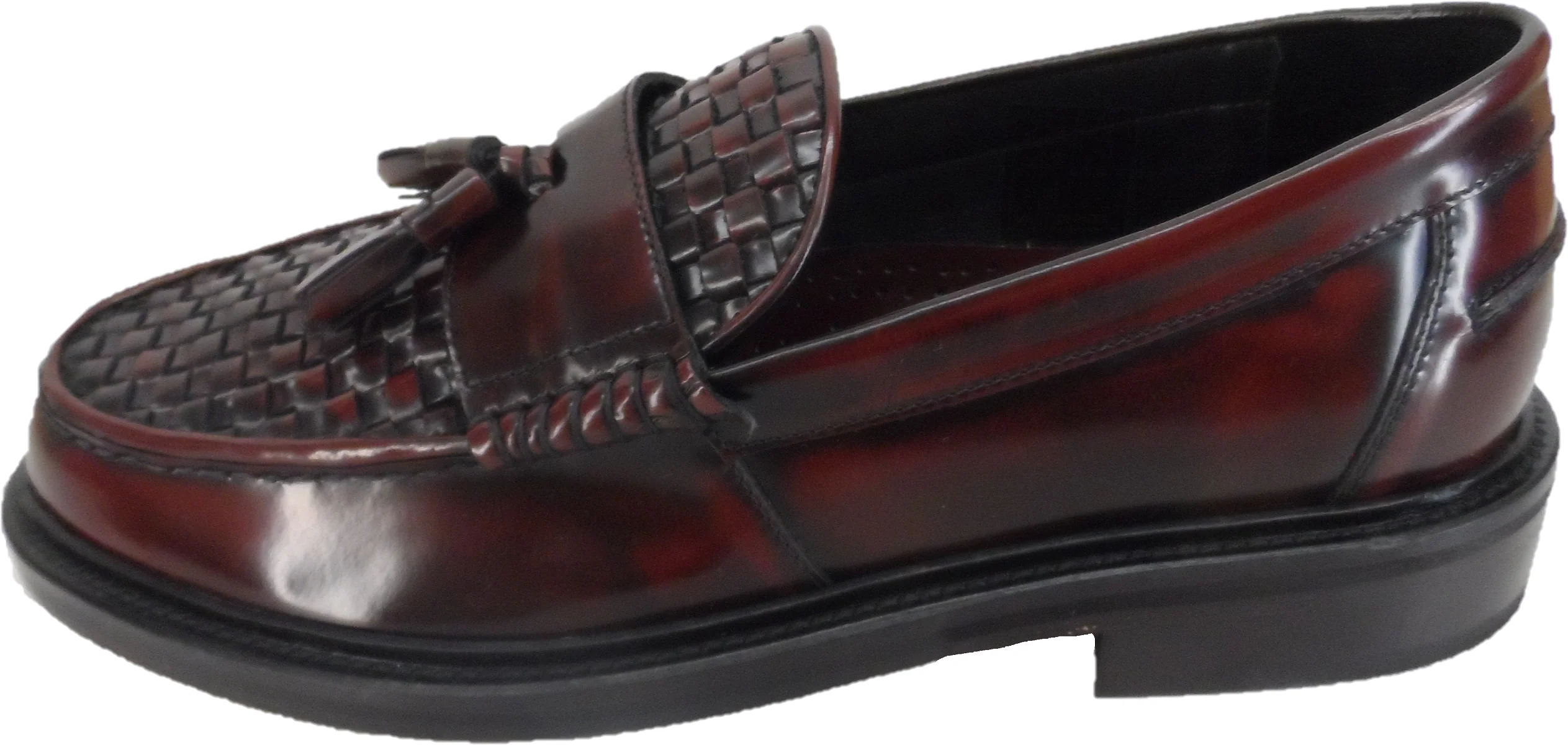Ikon Original Oxblood Real Weave Retro,Ska,Northern Soul Tassel Loafers - Imagen 3