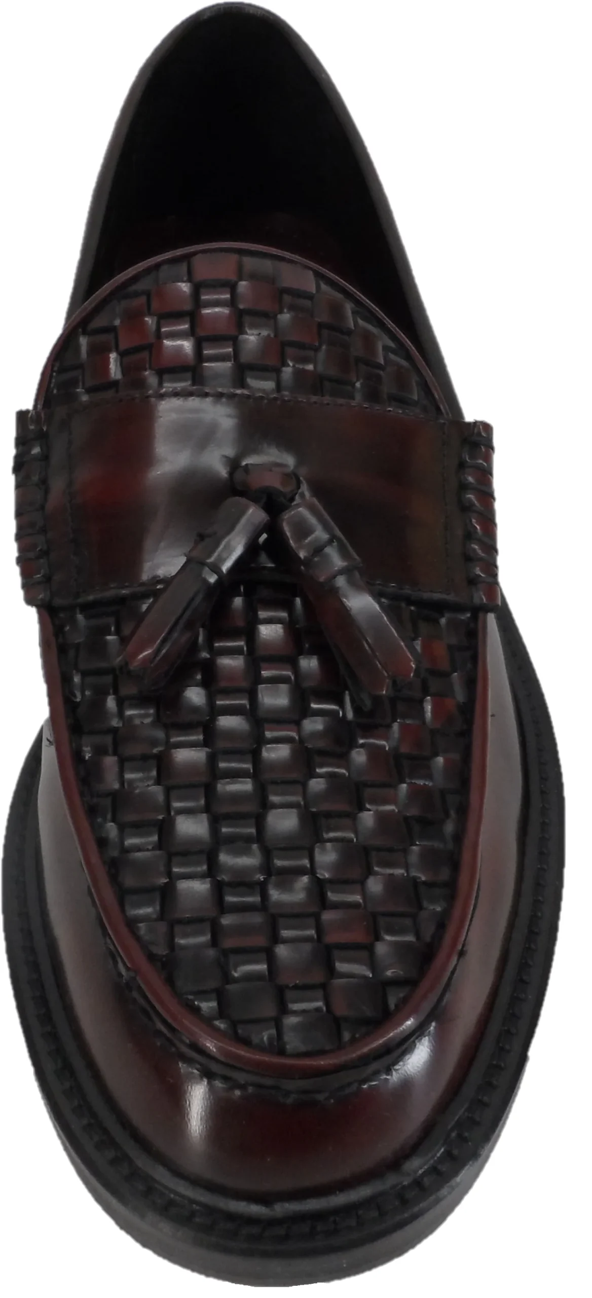Ikon Original Oxblood Real Weave Retro,Ska,Northern Soul Tassel Loafers - Imagen 4