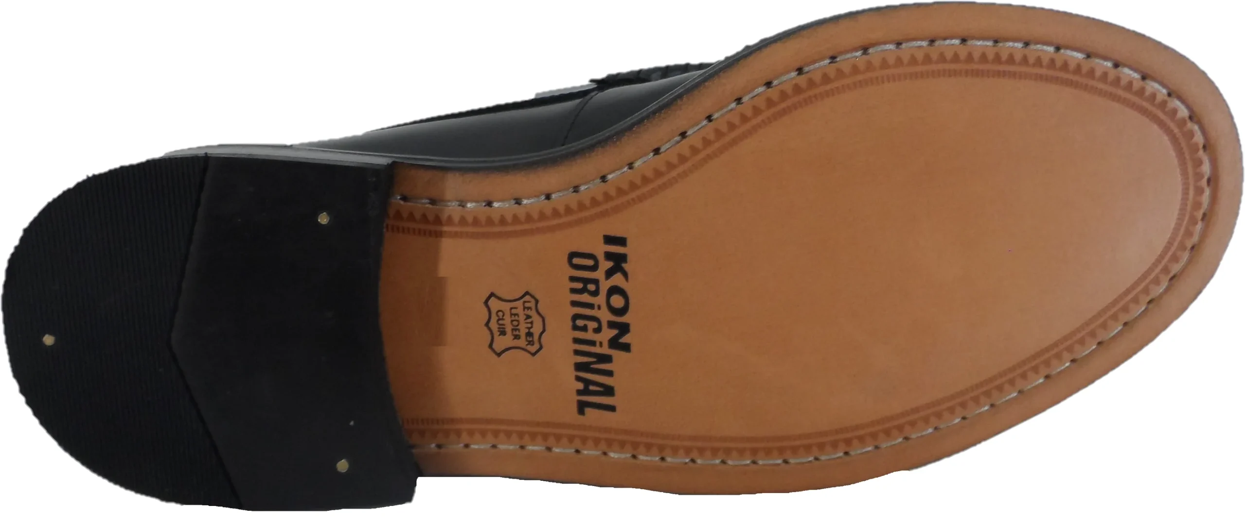 Ikon Original Black Real Weave Retro,Ska,Northern Soul Tassel Loafers - Imagen 7