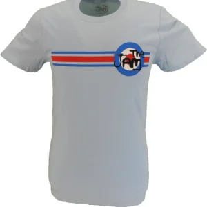 Mens Sky Blue Official The Jam Stripe and Target T Shirt