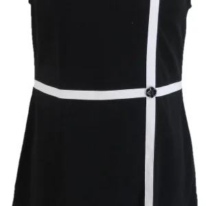 Ladies Retro Black and White Jean Mod Dress