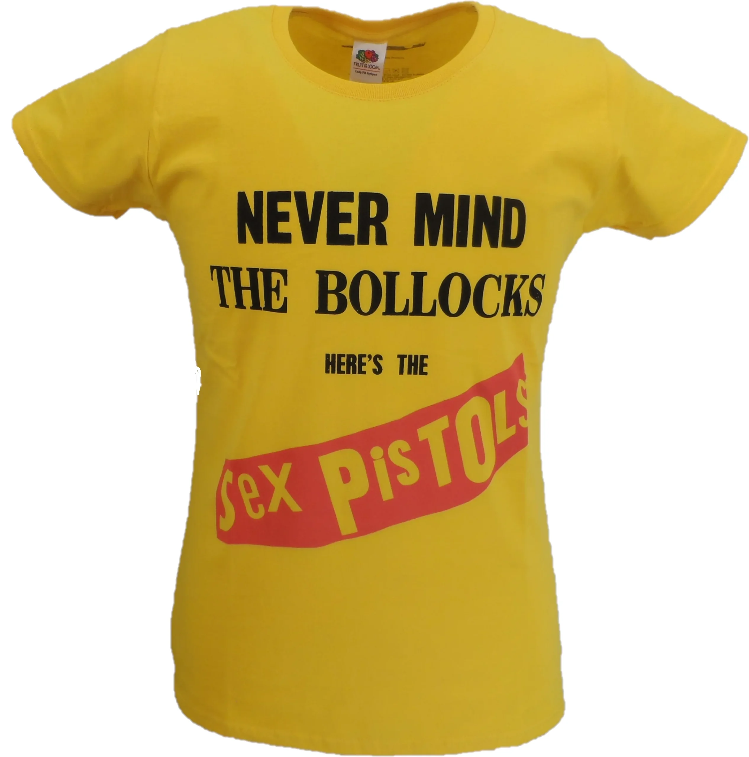 Ladies Official Licensed Yellow Sex Pistols NMTB T Shirt