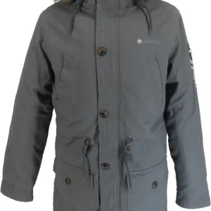 Lambretta Mens Grey Retro Fishtail Parka
