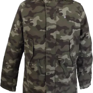 Lambretta Mens Green Camo Retro Fishtail Parka