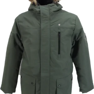 Lambretta Mens Green Utility Retro Parka