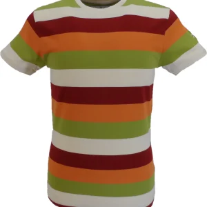 Madcap England Mens Multi Striped Ringer T Shirt