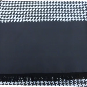 Mazeys Classic Retro Mod Mod Tassled Houndstooth Scarf