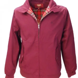 Merc Mens Burgundy Harrington Jacket