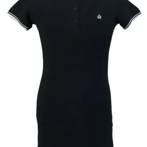 Merc London Kara Black Ladies Retro Polo Dress